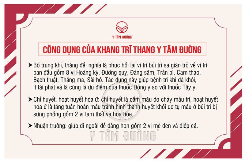 công dụng khang trĩ thang