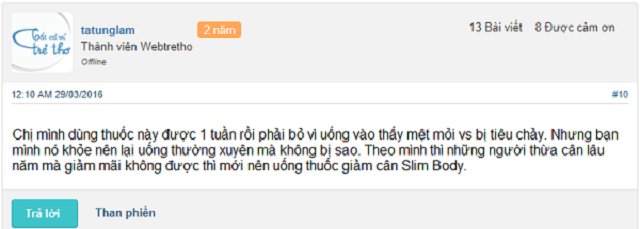 Feedback của khách hàng chia sẻ trên webtretho