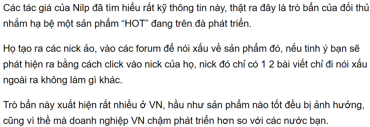 sản phẩm lừa đảo