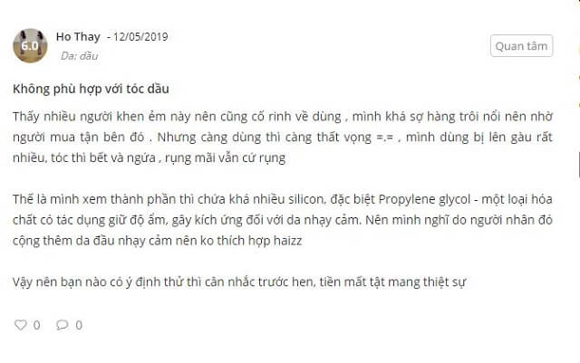 Review đánh giá của khách hàng trên Sheis