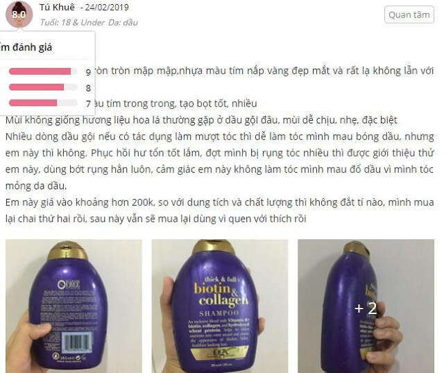 Review đánh giá của khách hàng trên Sheis