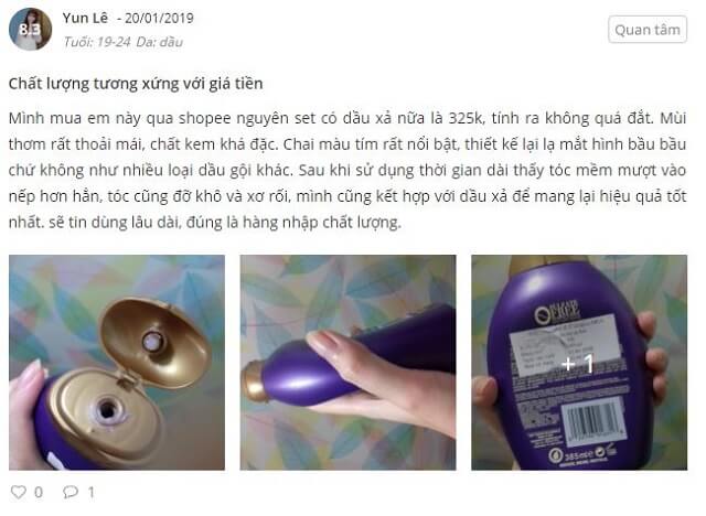 Review đánh giá của khách hàng trên Sheis