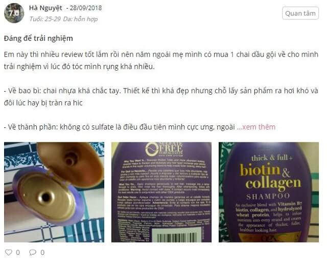 Review đánh giá của khách hàng trên Sheis
