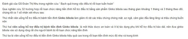 Review đánh giá Ginkgo Biloba 120mg từ chuyên gia