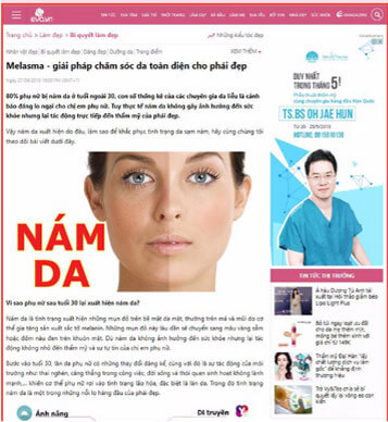 BÁO CHÍ NÓI VỀ MELASMA