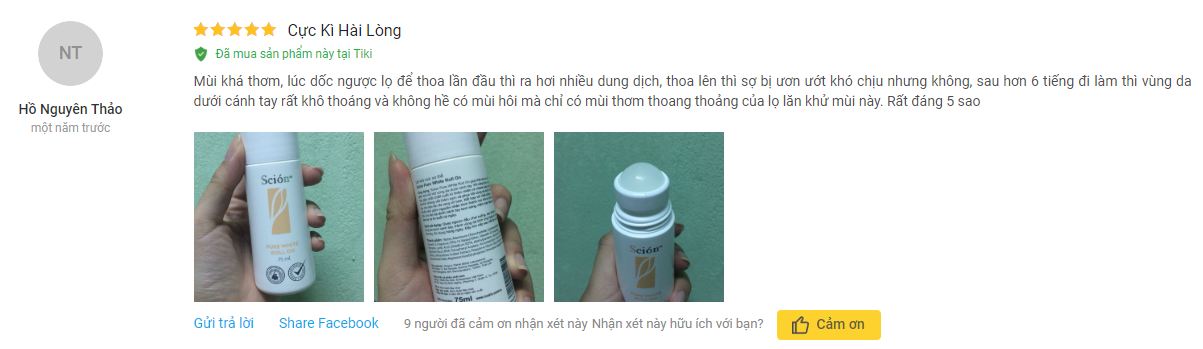 REVIEW LĂN KHỬ MÙI SCION CÓ TỐT KHÔNG