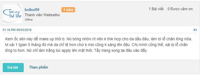 Kem ốc sên Hàn Quốc review