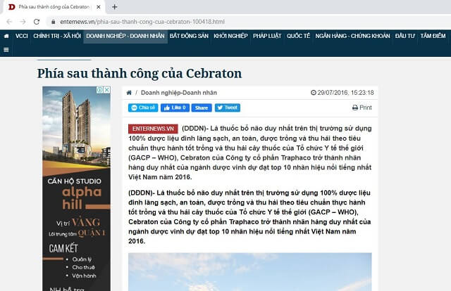 Đánh giá thuốc Cebraton