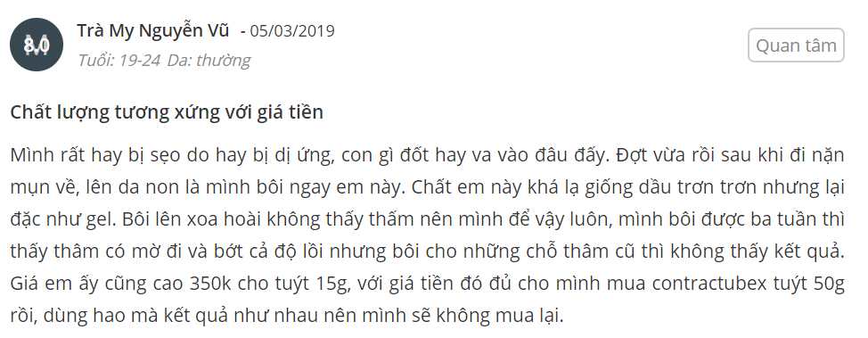 DERMATIX ULTRA TRỊ THÂM REVIEW