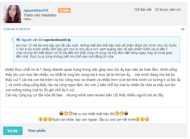 THUỐC MỌC TÓC BIOTIN REVIEW