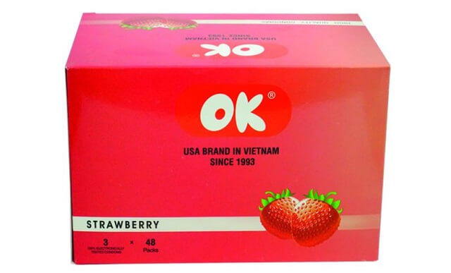 Bao cao su OK hương dâu - strawberry
