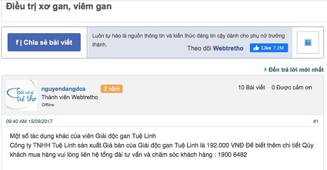 ĐÁNH GIÁ GIẢI ĐỘC GAN TUỆ LINH WEBTRETHO (3)