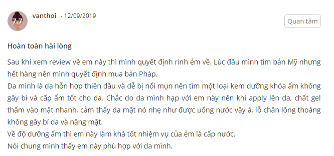 ĐÁNH GIÁ NEUTROGENA HYDRO BOOST WATER GEL
