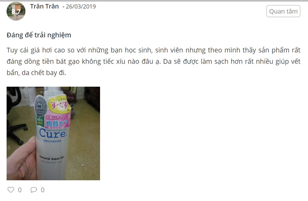 REVIEW TẨY DA CHẾT CURE SHEIS VỚI WEBTRETHO