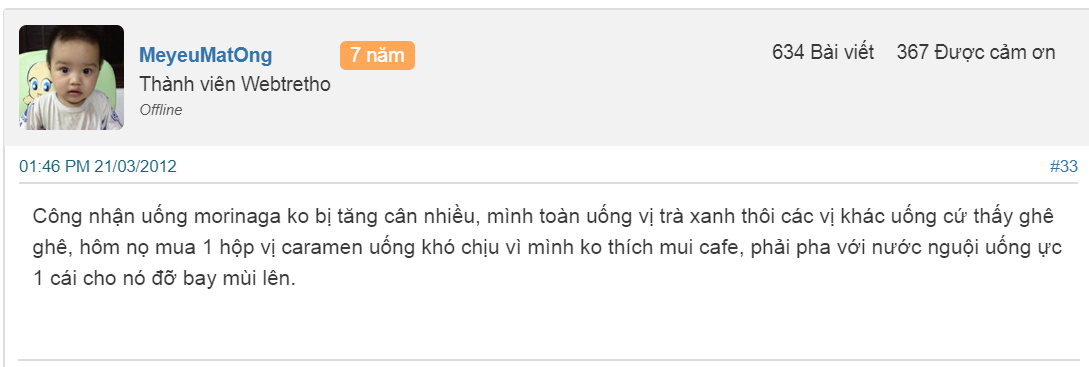 SỮA BẦU MORINAGA REVIEW