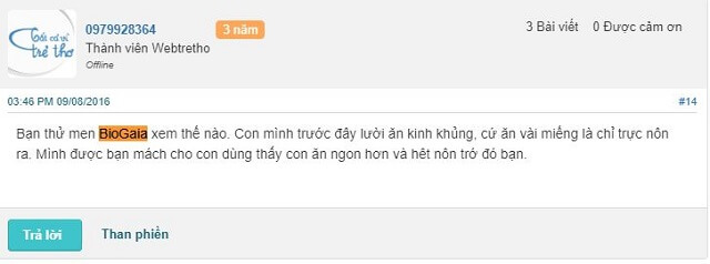 Biogaia review webtretho