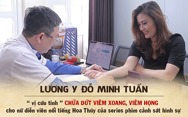 Lương y Đỗ Minh Tuấn điều trị thành công bệnh viêm xoang, viêm họng cho nữ diễn viên Hoa Thúy