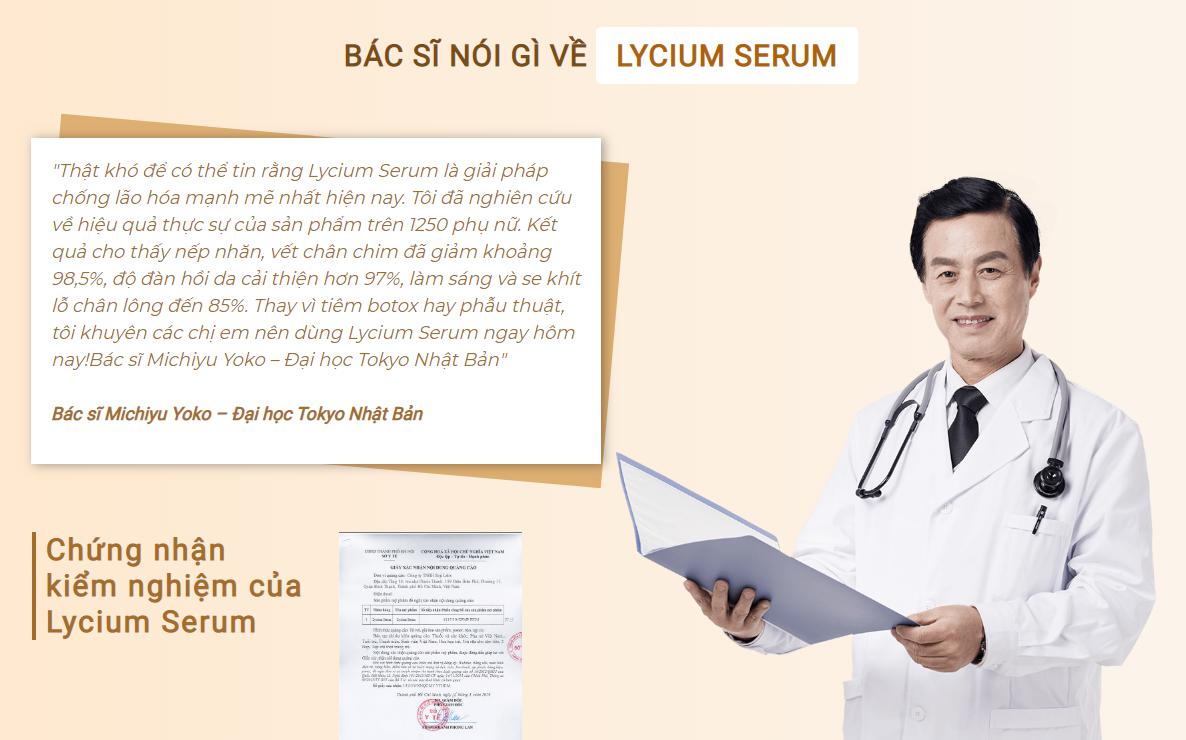 LYCIUM SERUM CÓ TỐT KHÔNG