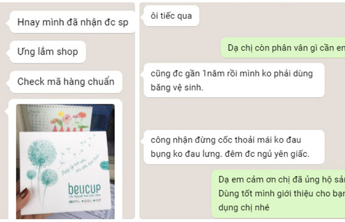 ĐÁNH GIÁ CỐC NGUYỆT SAN BEUCUP