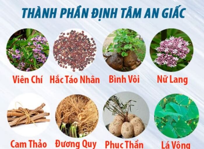 Thành phần Định Tâm An Giấc