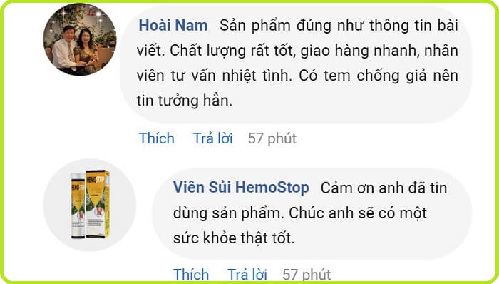 Review viên sủi Hemostop