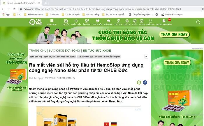 Review viên sủi Hemostop