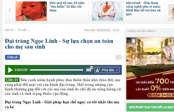 ĐÁNH GIÁ ĐẠI TRÀNG NGỌC LINH