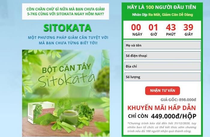 Giá bột cần tây Sitokata