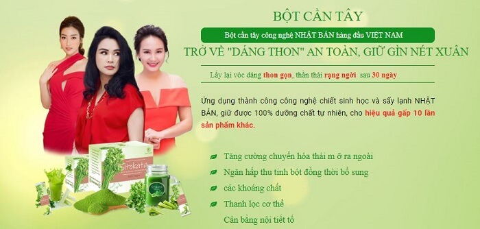 Công dụng bột cần tây Sitokata