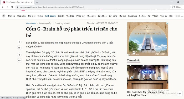 Review cốm G Brain