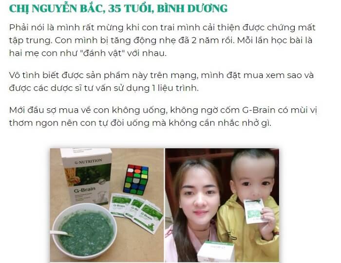 Review cốm G Brain